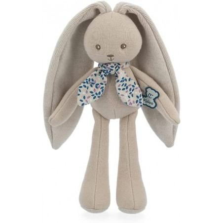 Lapinoo - Pantin Lapin - Peluche Bébé Bi-Matières Jersey et Tricot - 25 cm -Kaloo