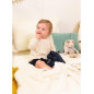 Lapinoo - Pantin Lapin - Peluche Bébé Bi-Matières Jersey et Tricot - 25 cm -Kaloo