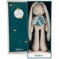 Lapinoo - Pantin Lapin - Peluche Bébé Bi-Matières Jersey et Tricot - 25 cm -Kaloo
