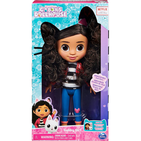 POUPÉE GABBY 20 CM - Poupée Articulée Gabby 20 Cm Avec Accessoire Oreilles De Chat - Tirée du Dessin Animé Gabby Et La Maison