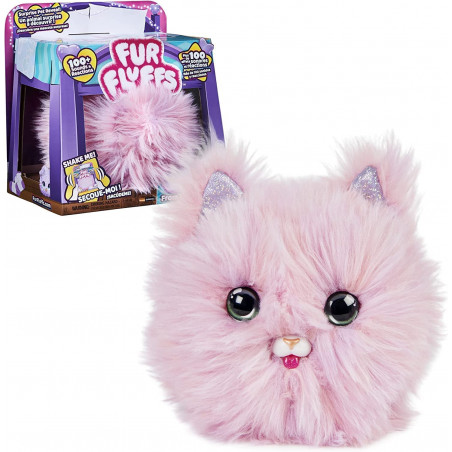 FURFLUFFS - CHATON - ANIMAL COMPAGNON INTERACTIF - Transforme Ta Boule De Poils En Adorable Chaton Rose