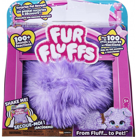 FurFluffs - Chiot - Animal Compagnon INTERACTIF - Transforme Ta Boule De Poils en Adorable Chiot Violet