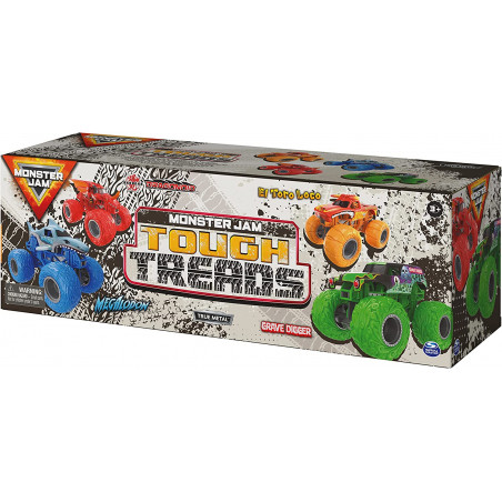 MONSTER JAM - PACK DE 4 VÉHICULES DIE CAST 1:64 - 4 Véhicules Authentiques Monster Trucks Officiels Show Monster Jam