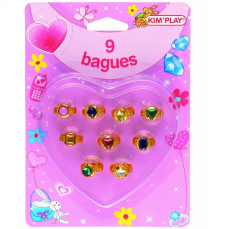 Set de 9 bagues
