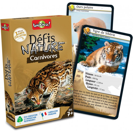 BIOVIVA - Défis Nature - Carnivores - Jeu de société ludique dès 7 ans