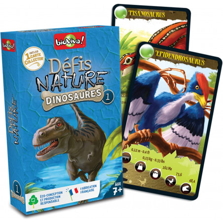 BIOVIVA - Défis Nature - Dinosaures - Jeu de société ludique dès 7 ans - 280105