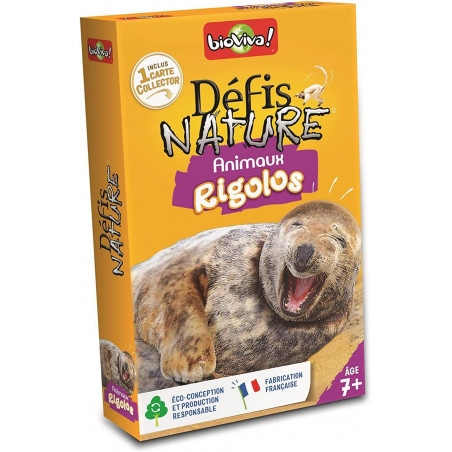 BIOVIVA - Défis Nature - Animaux rigolos - Jeu de société ludique dès 7 ans - 200554