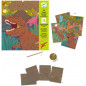 4 cartes à gratter Le règne des dinosaures -Djeco