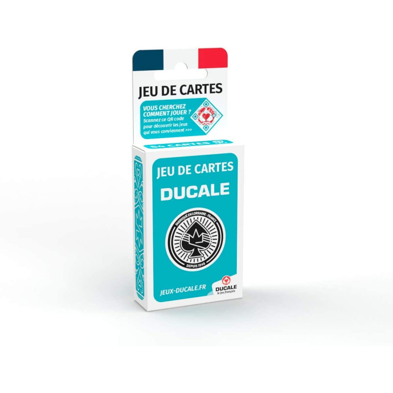 Ducale - Jeu de 54 Cartes - Fabriqué en France - Jeu de Poker, Président, Palmito, 8 Américain
