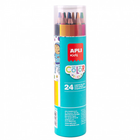 Crayons de couleur 24 couleurs | Apli Kids