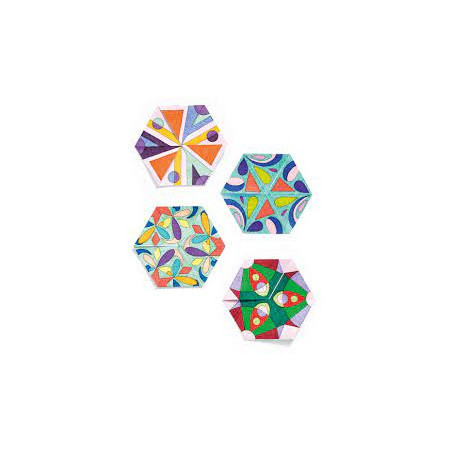 Coloriages surprises Mandalas rosaces - Djeco