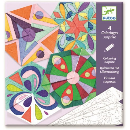 Coloriages surprises Mandalas rosaces - Djeco