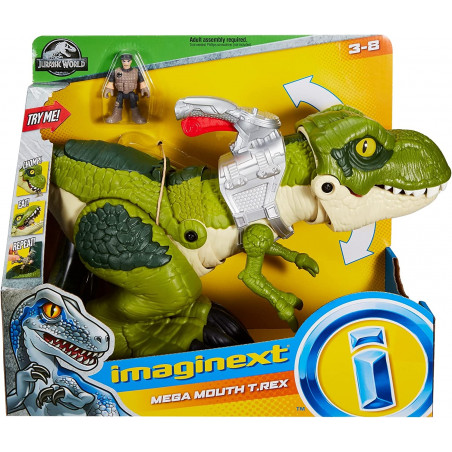 Dinosaure T-Rex Méga Mâchoire -  Imaginext Jurassic World figurine - jouet pour enfant dès 3 ans