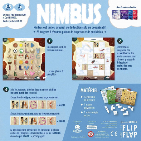Nimbus - Flip Flap Editions - Jeu de société Enfants - Jeu de langage - Jeu de Mots