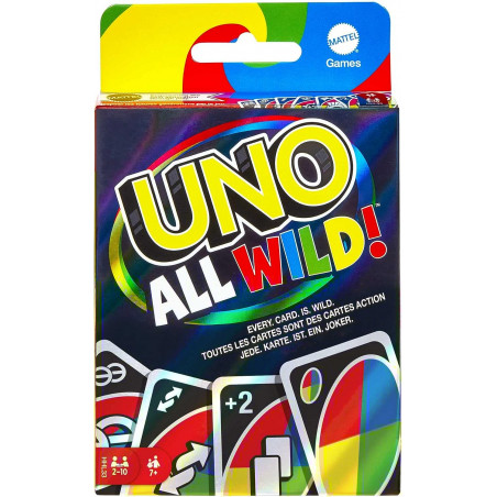 Uno All Wild jeu de société et de cartes, 2 à 10 joueurs - Mattel Game