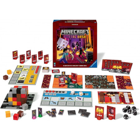 Minecraft Portal Dash Jeu de stratégie immersive pour Adultes et Enfants à partir de 10 Ans - Ravensburger