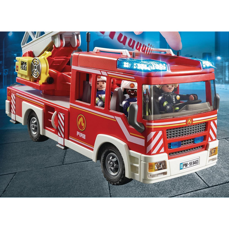 Camion de Pompiers avec Échelle Pivotante - 9463 & Pompiers avec