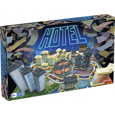 Hotel – Jeu de société - Stratégie entre Amis ou en Famille - Dès 8 ans - 2 à 4 joueurs - Lansay