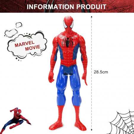 Figurine d'action Spider-Man Marvel Hasbro Titan Hero Series - 30 CM - Jouet de Collection pour Cadeau d'anniversaire