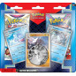Blister amélioré de 2 boosters du JCC Pokémon (3 Cartes Brillantes, Une pièce métallisée et 2 boosters)