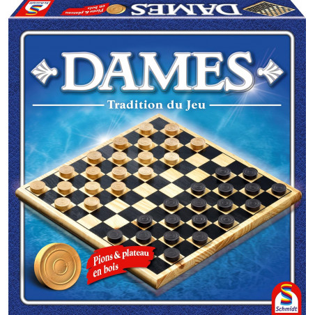 Dames Bois Tradition - Schmidt - 88104 - Jeu de Plateau