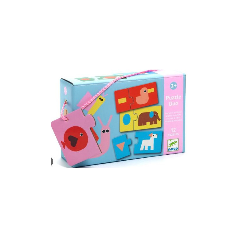 Puzzle duo Animaux et formes - Djeco Puzzle duo Animaux et formes - Djeco