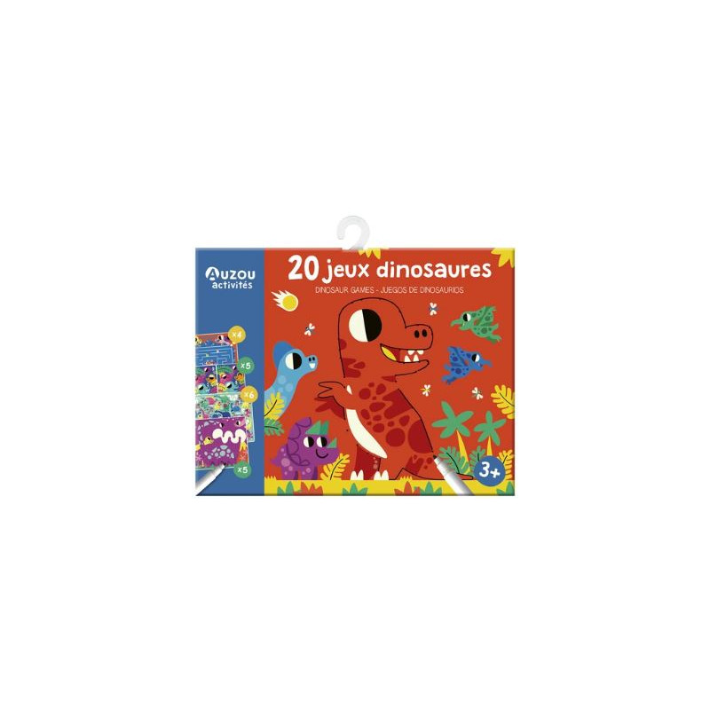 20 jeux dinosaures - Avec 1 feutre effaçable 20 jeux dinosaures - Avec 1 feutre effaçable