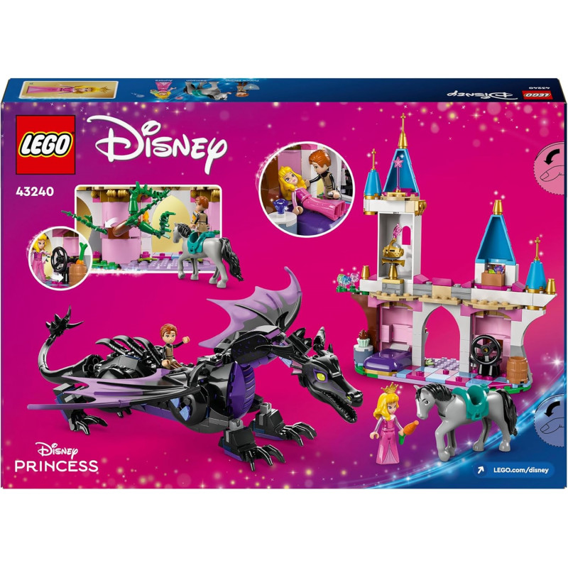 LEGO ǀ Disney Princess Maléfique en Dragon, Jouet de Construction pour Les Enfants et Les Fans de La Belle au Bois Dormant