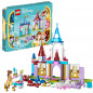 LEGO 43219 Disney Princess Châteaux Créatifs, Jouet Château avec Mini-Poupées Belle et Cendrillon