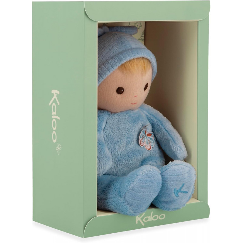 KALOO - Poupon Très Doux et Moelleux pour Bébé - Corps Souple et Tendre - Poupon en Tissu - Couleur Bleu - 24cm KALOO - Poupon Très Doux et Moelleux pour Bébé - Corps Souple et Tendre - Poupon en Tissu - Couleur Bleu - 24cm