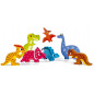 Janod - Chunky Puzzle en Bois Dinosaures - 7 pièces