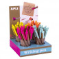 APLI Fluor - stylo à bille UNITAIRE - bleu