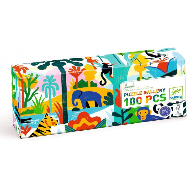 Djeco Puzzle gallery Jungle 100 pièces - Djeco Djeco Puzzle gallery Jungle 100 pièces - Djeco
