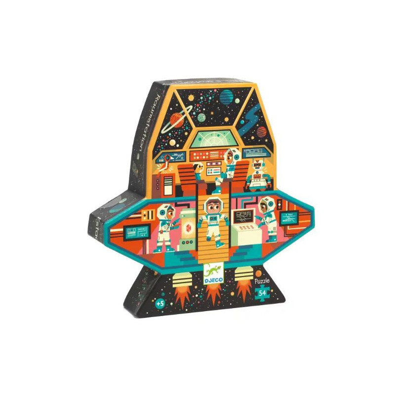 Puzzle silhouette Station spatiale 54 pcs Djeco