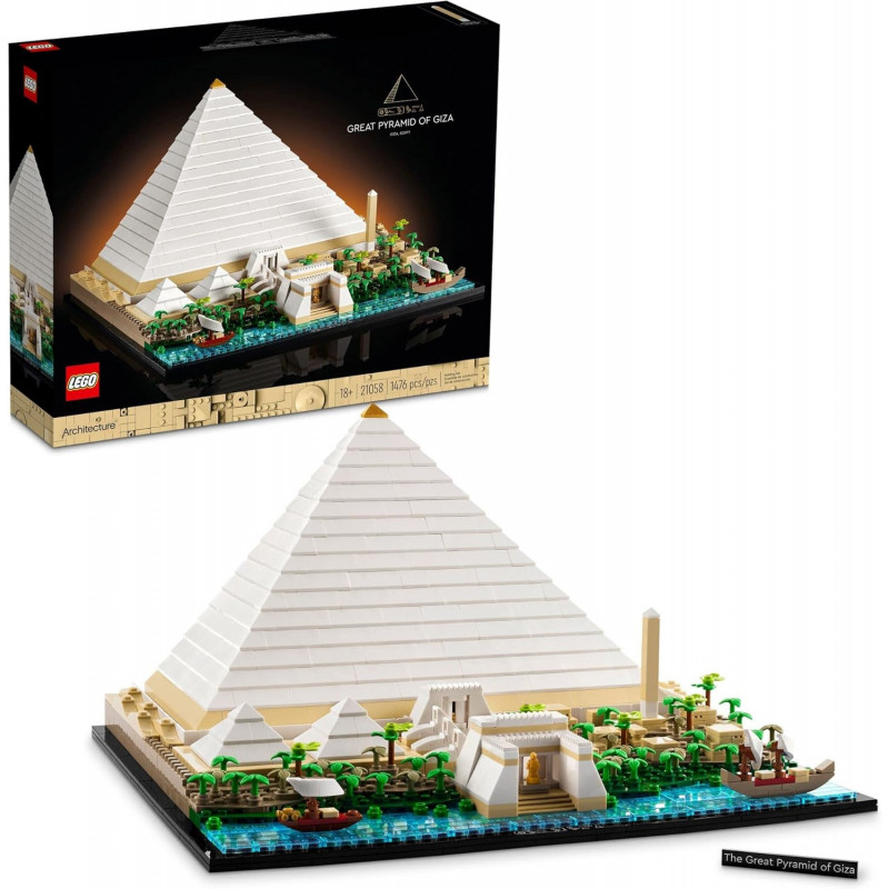 LEGO Architecture Grande Pyramide de Gizeh Set 21058, Kit de construction de maquette de décoration d'intérieur LEGO Architecture Grande Pyramide de Gizeh Set 21058, Kit de construction de maquette de décoration d'intérieur