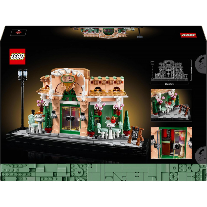 LEGO Icons Le café français - Construction pour Adulte sur Paris - Architecture Parisienne, chaises décoratives