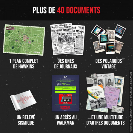 Dossiers Criminels - Stranger Things : l'ombre de Hawkins- Jeu de Societe Escape Game - Platonia Games