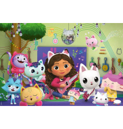 Gabby's Dollhouse, Puzzle Glizer MIAU-Zig, 40 pièces pour Enfants - Schmidt Spiele 56472