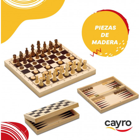 Échecs, Dames Et Backgammon - + 7 Ans - Cayro
