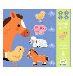 Puzzles Primo - À la ferme 3, 4, 5 et 6 pièces