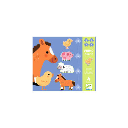 Puzzles Primo - À la ferme 3, 4, 5 et 6 pièces