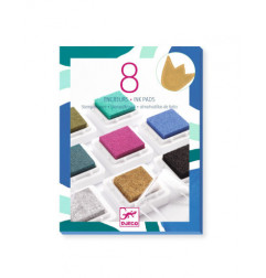 PALETTES DE PEINTURE - 8 encreurs et 1 nettoyeur - chic - DJECO