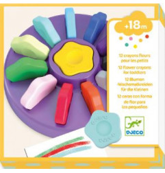 12 CRAYONS FLEURS POUR LES PETITS