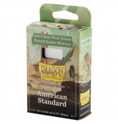 100 Dragon Shield : Board Game Sleeves - American Standard 57x89mm