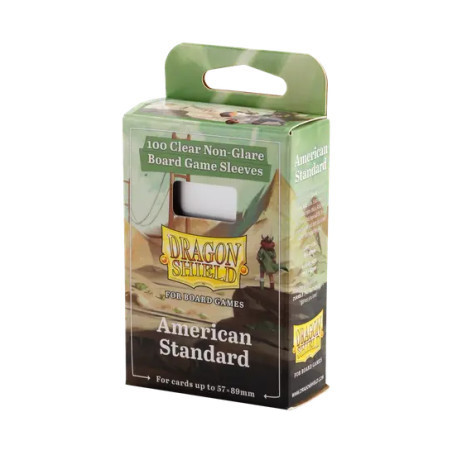 100 Dragon Shield : Board Game Sleeves - American Standard 57x89mm