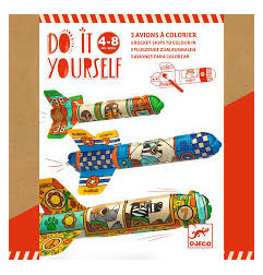 3 avions à colorier dans le ciel - Do it Yourself Djeco