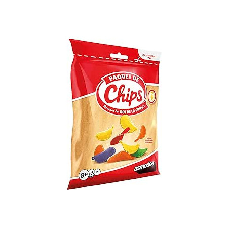 Paquet DE Chips - Jeux de société - Jeu d’Ambiance et de Paris - Adultes et Enfants dès 8 Ans - 2 à 5 Joueurs - 15 Min - Asmodee