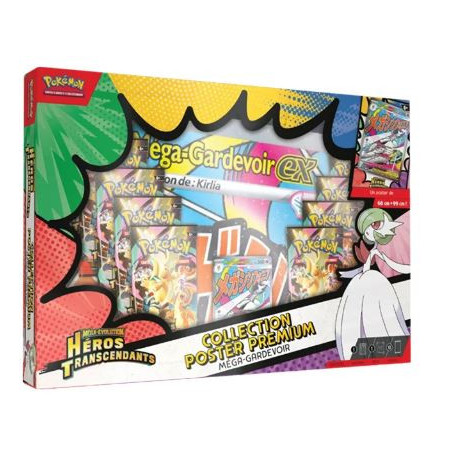 Précommande Pokemon - Collection Poster Premium Méga-Gardevoir - Héros Transcendants - ME02.5 - Scellé - Français - Coffret