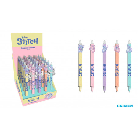 STITCH & ANGEL - Stylo à Gel Effaçable - Vendu unitairement - Modèle Aléatoire