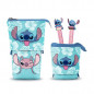 Pack Disney Lilo & Stitch Trousse verticale + 2 Stylos Encre Gel effaçables Topper 3D [17*11.5*7cm]
